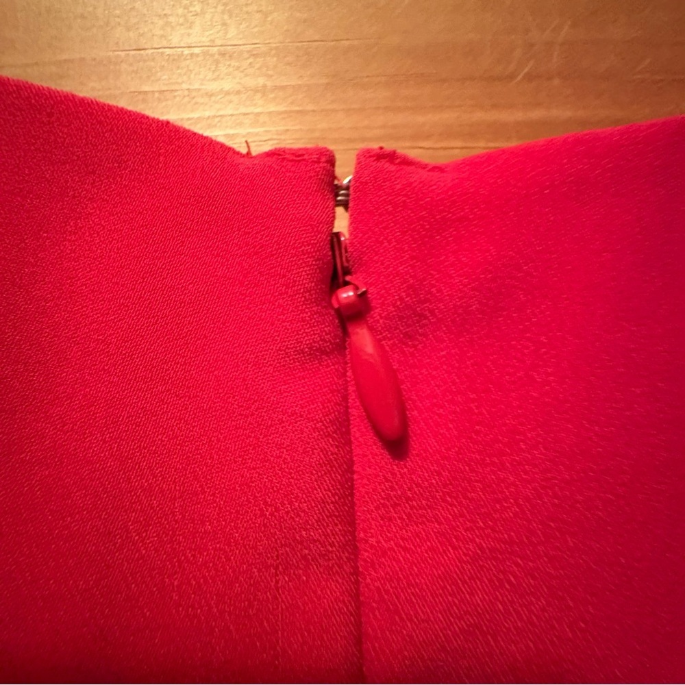 Ann Taylor Red Long Sleeve A-Line Dress NWT - Picture 8 of 9